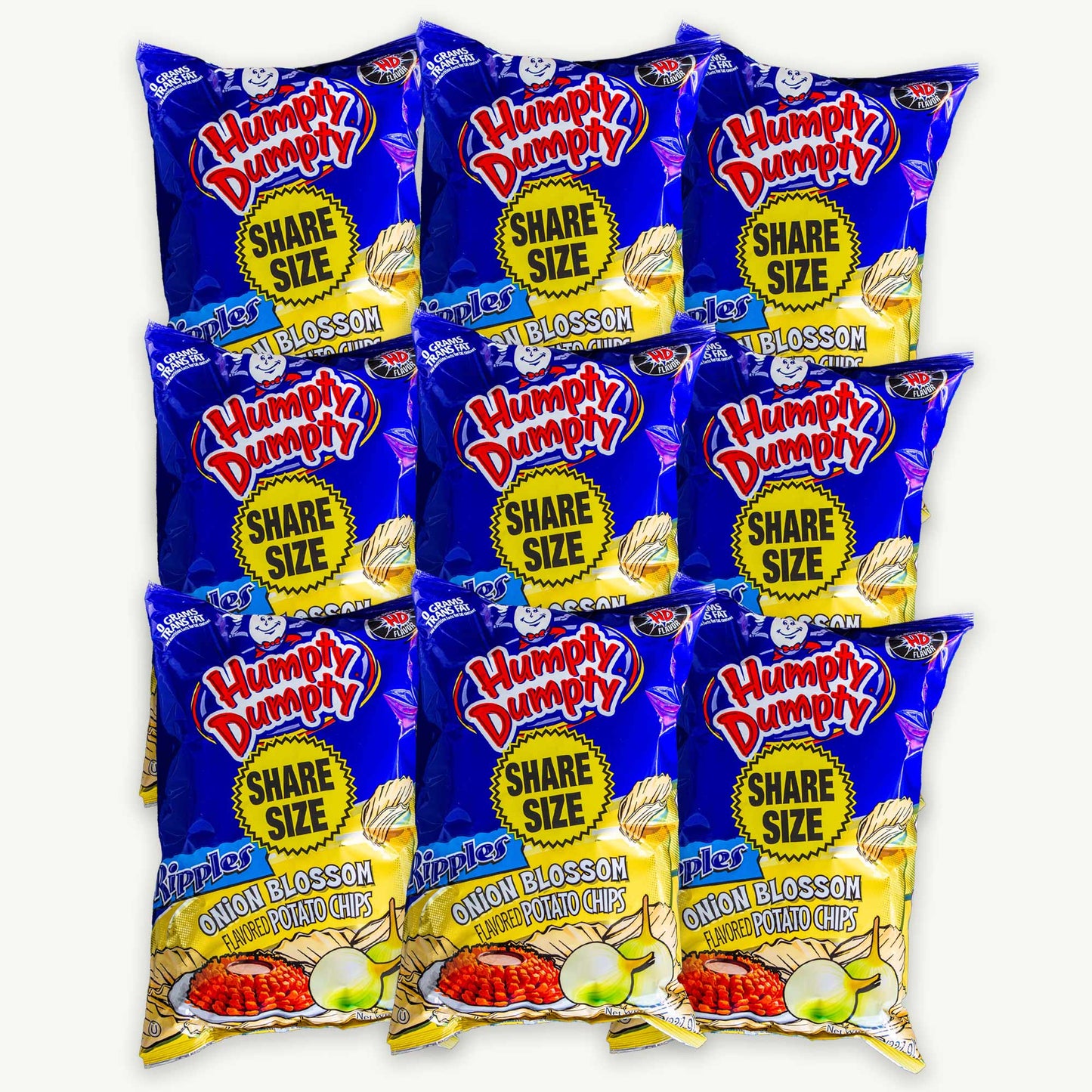 Humpty Dumpty Ripples Onion Blossom Potato Chips 8oz