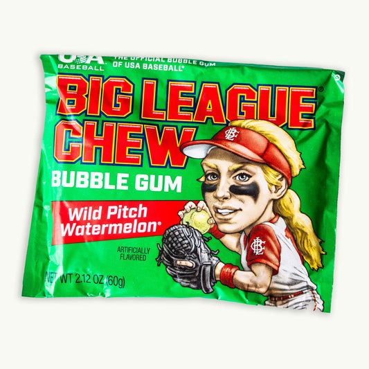 Big League Chew Wild Patch Watermelon Bubble Gum 2.12oz