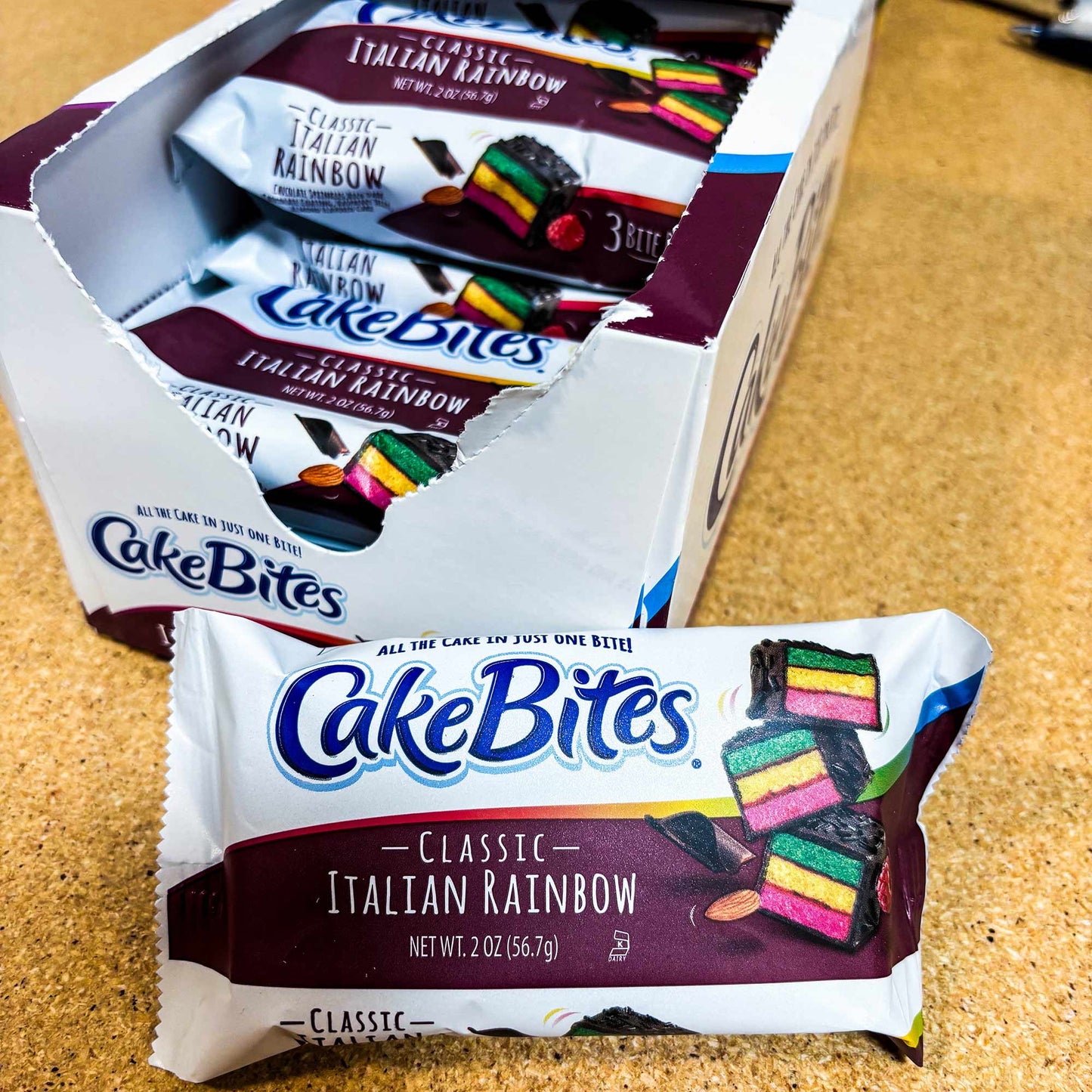 Cakebites Classic Italian Rainbow Cakes 2oz