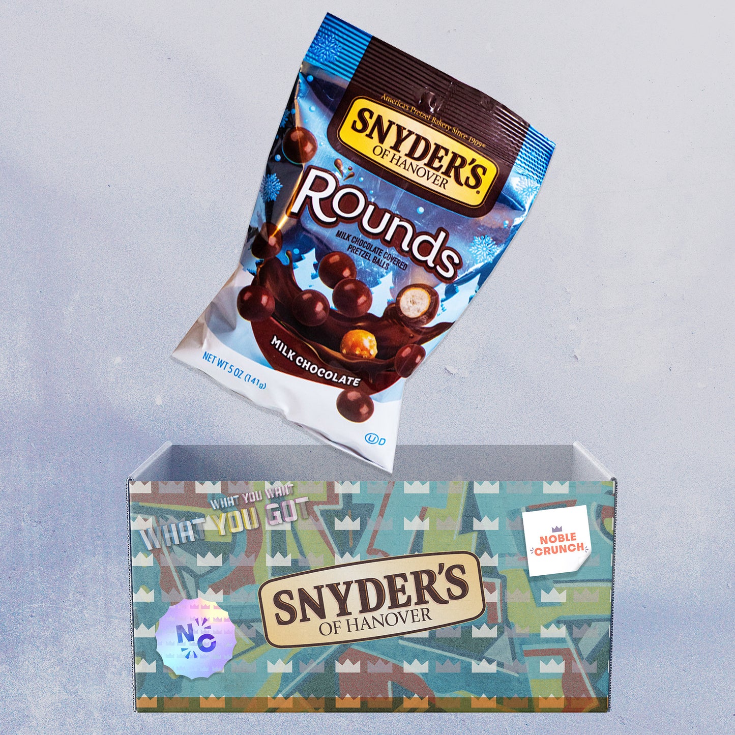 Hostess Mega Muffins Double Chocolate (3pk) - Blueberry (3pk) - Snyder's Rounds Chocolate Pretzel Balls (5oz)