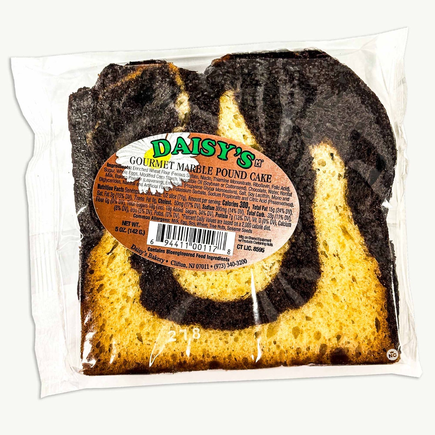 Daisy's Gourmet Marble Pound Cake 5oz