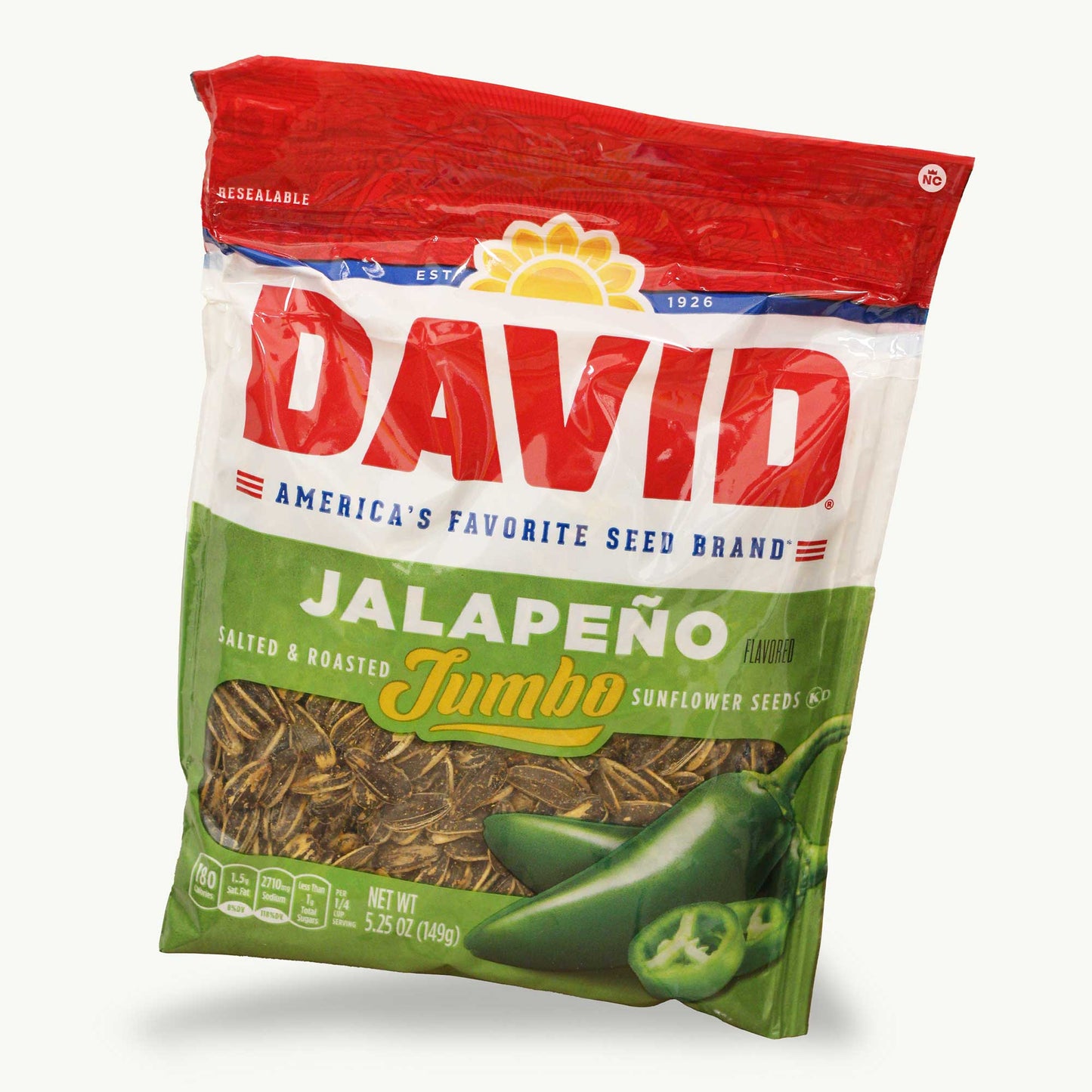 DAVID Sunflower Seeds Variety Pack 5.25OZ - Salted Roasted, Jalapeno, Ranch, BBQ - Caramel Popcorn 2oz - 5 Items