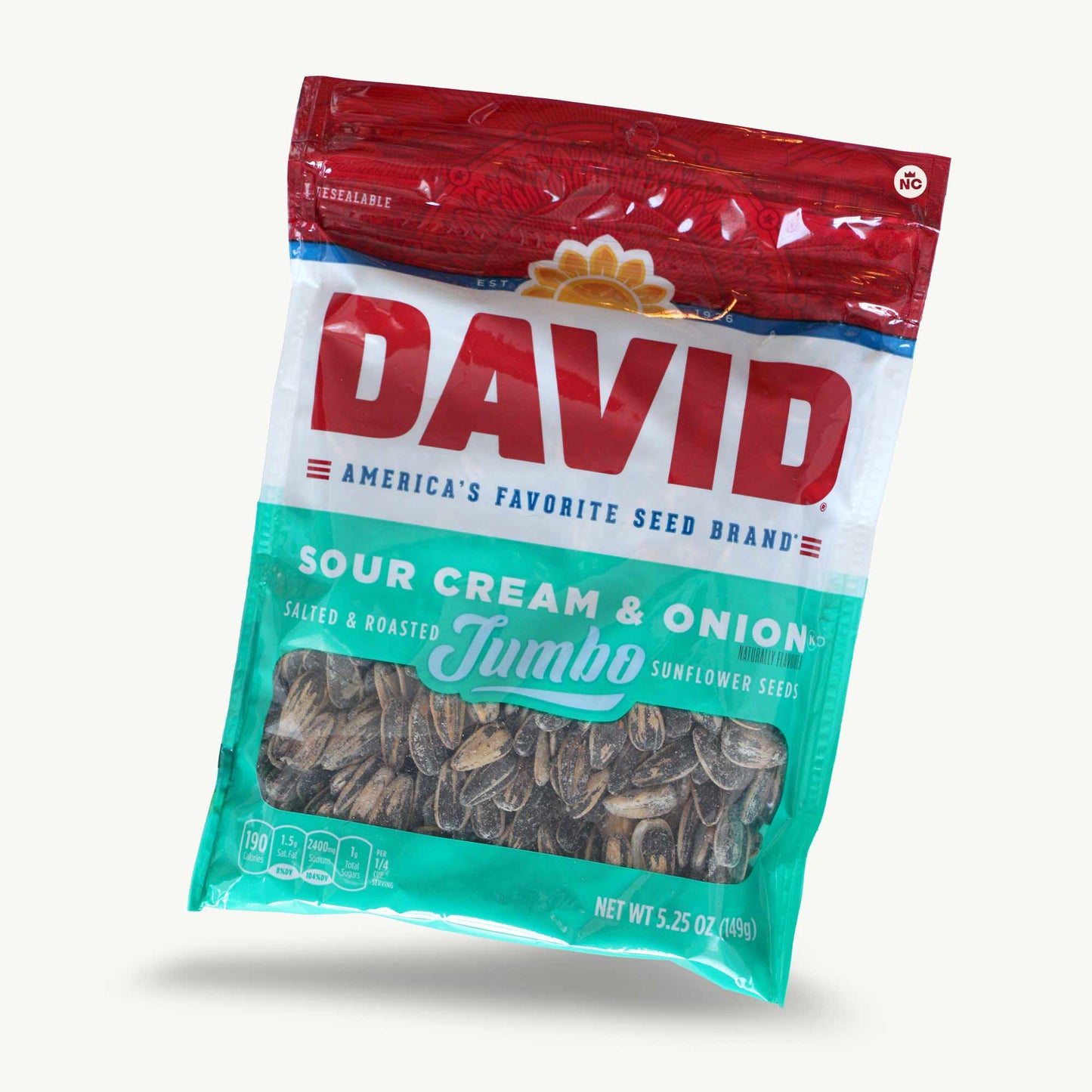David Jumbo Sour Cream Onion Sunflower Seeds 5.25oz