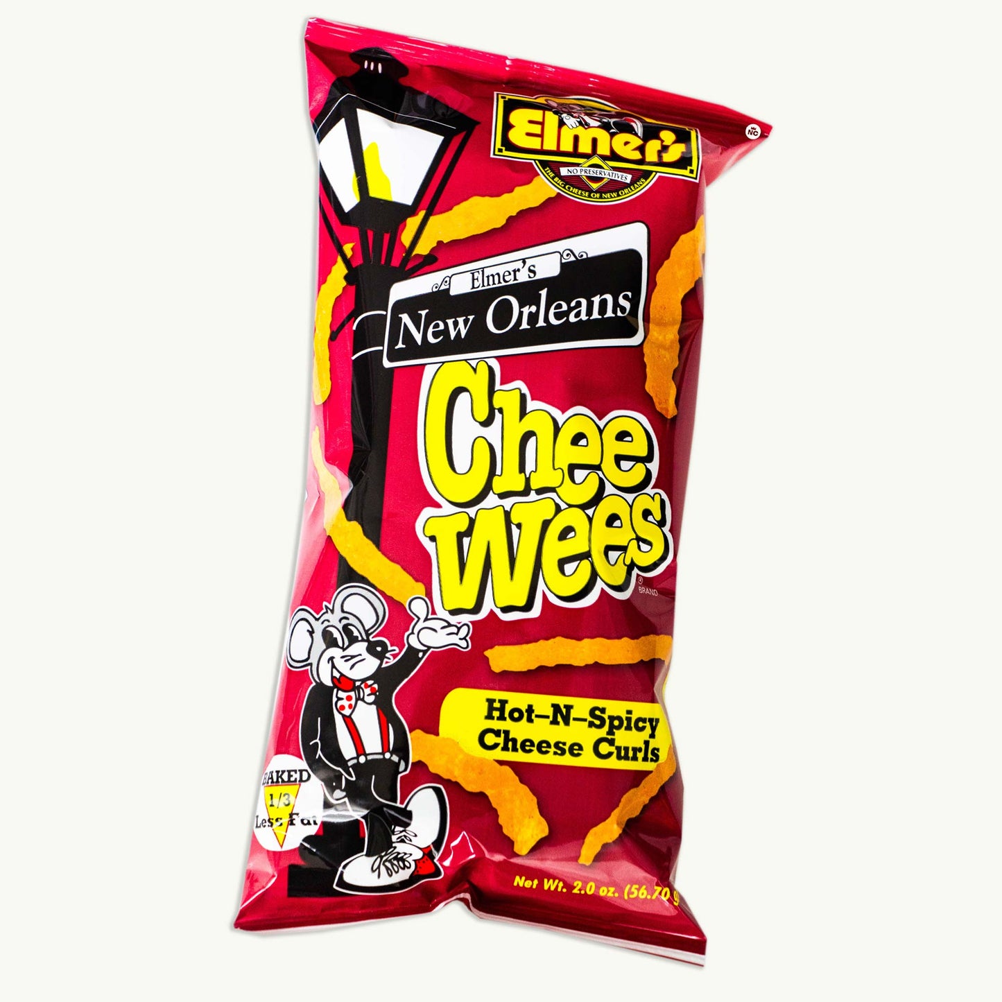Elmer's Chee Wees Hot N Spicy Cheese Curls 2oz