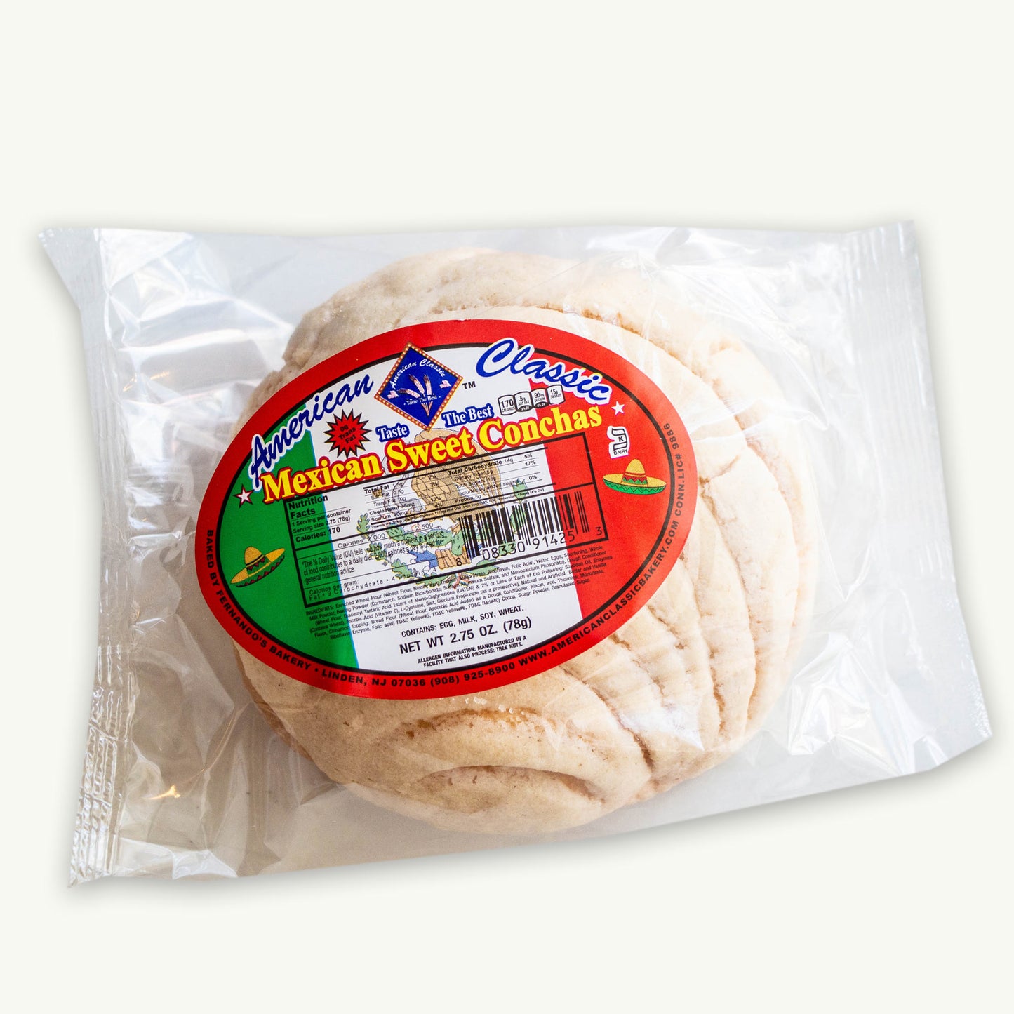 Mexican Sweet Concha Bread 2.75oz