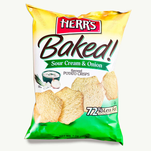 Herr's Baked Sour Cream Onion Potato Crisps 7oz