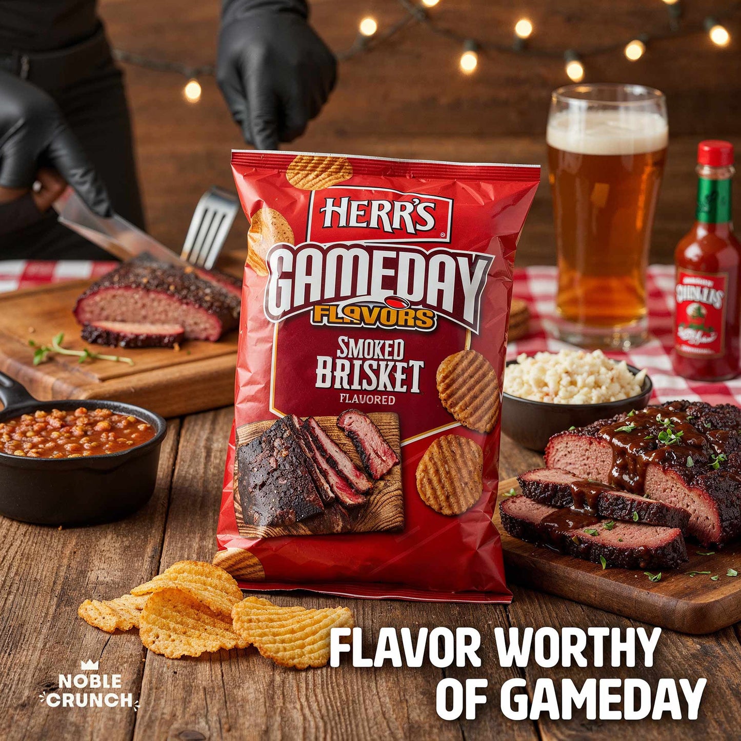 Herr’s Gameday Flavors Smoked Brisket Potato Chips 2.37oz