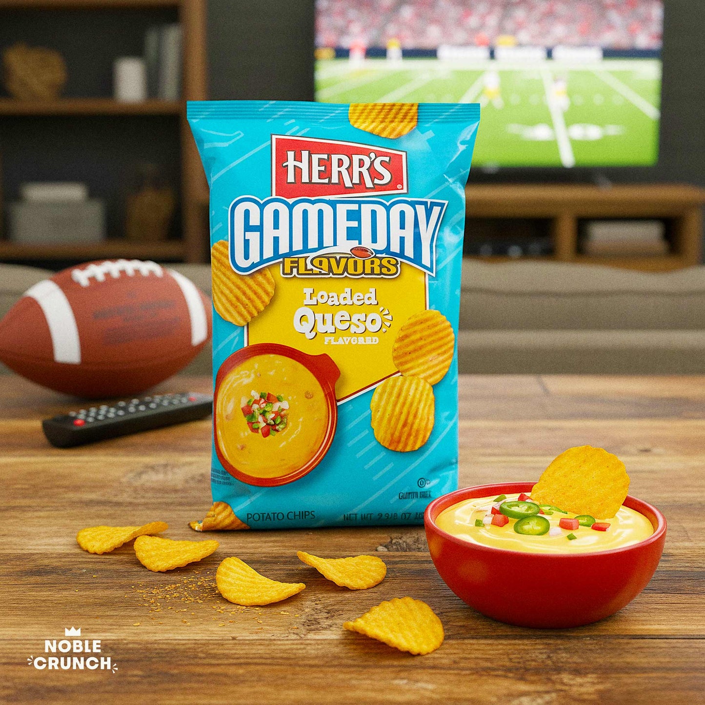 Herr’s Gameday Flavors Loaded Queso Potato Chips 2.37oz