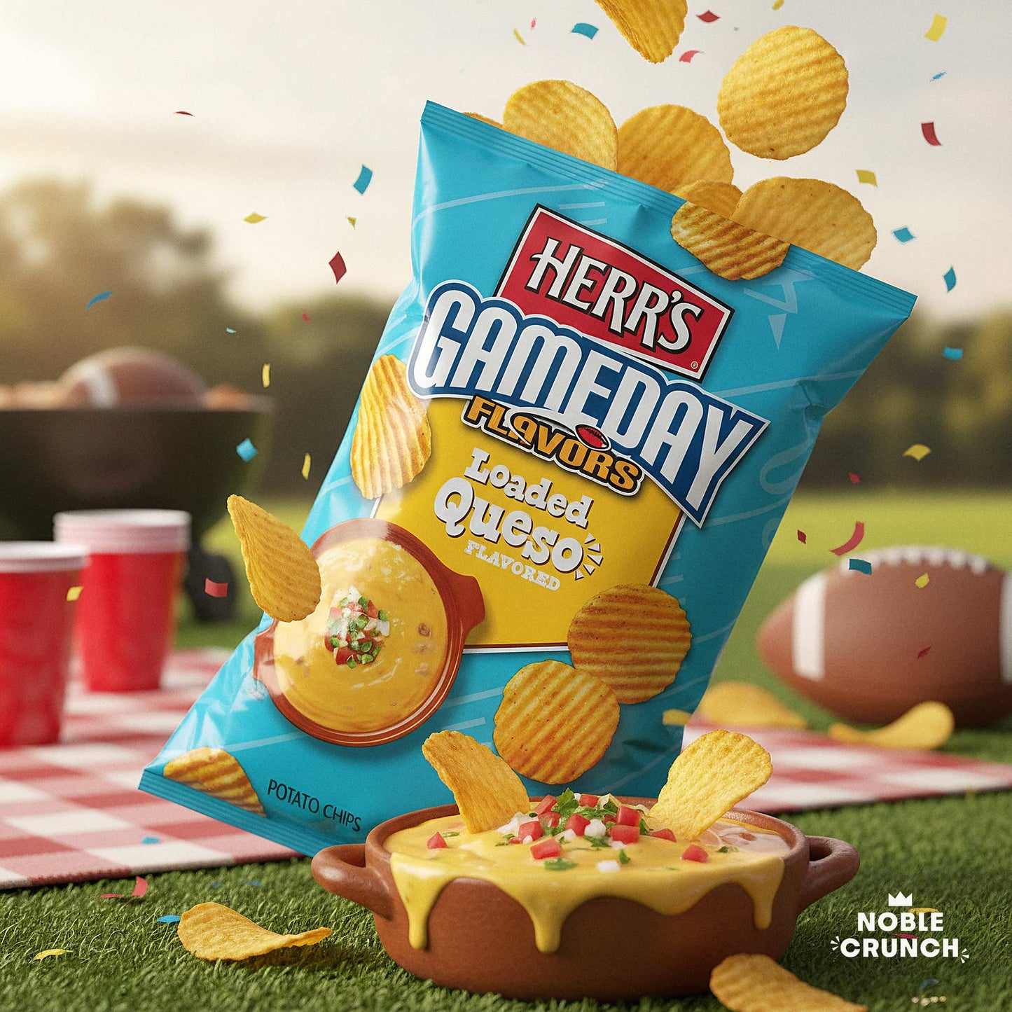 Herr’s Gameday Flavors Loaded Queso Potato Chips 7oz