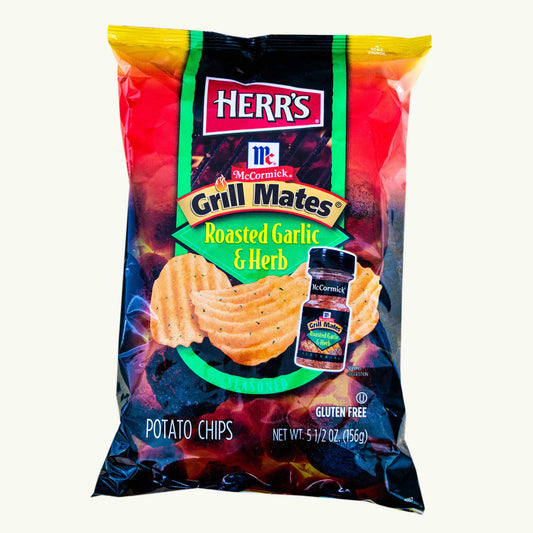 Herr's McCormick Grill Mates Roasted Garlic Herb Potato Chips 5.5oz