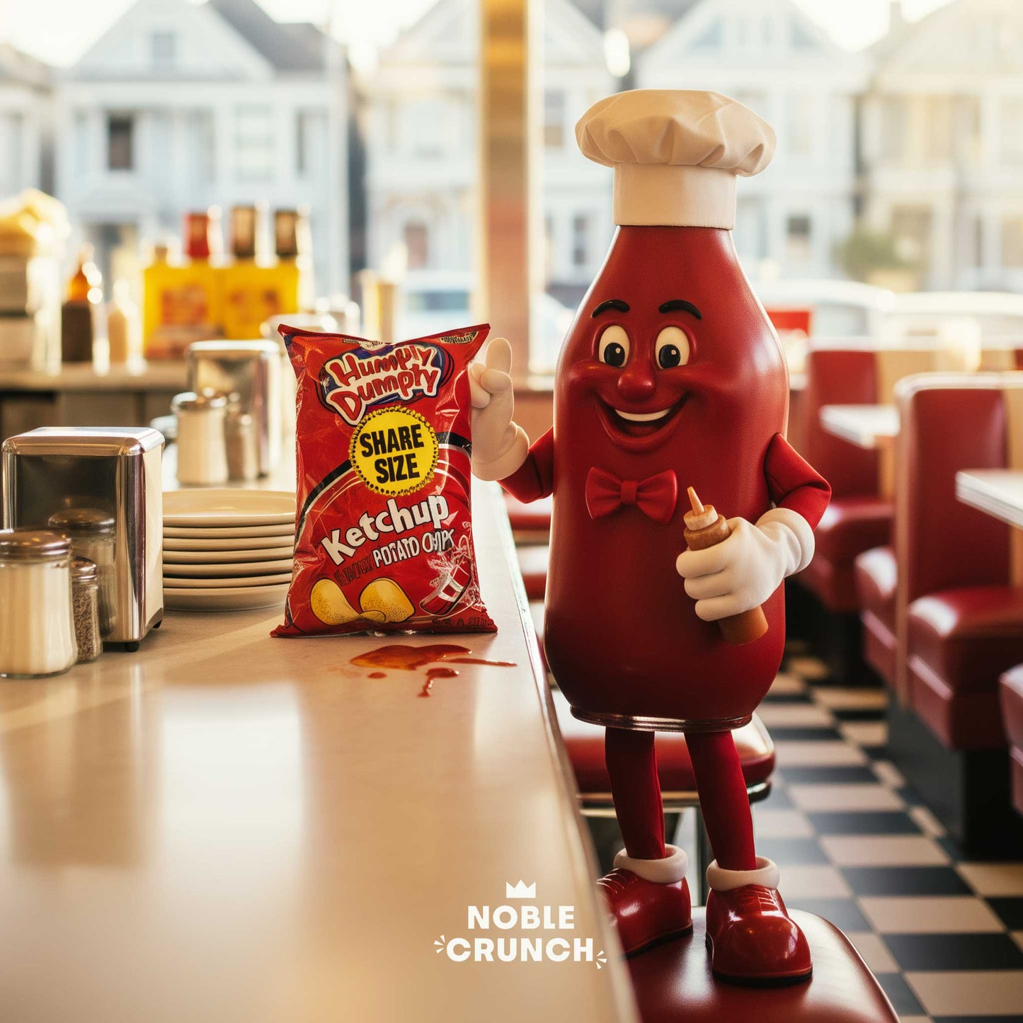 Humpty Dumpty Potato Chips Variety Pack 8oz - Ketchup, All Dresses, BBQ, Original, Dill Pickle - Cheewees 400 Degreez Hot Cheese Curls - 6 Items