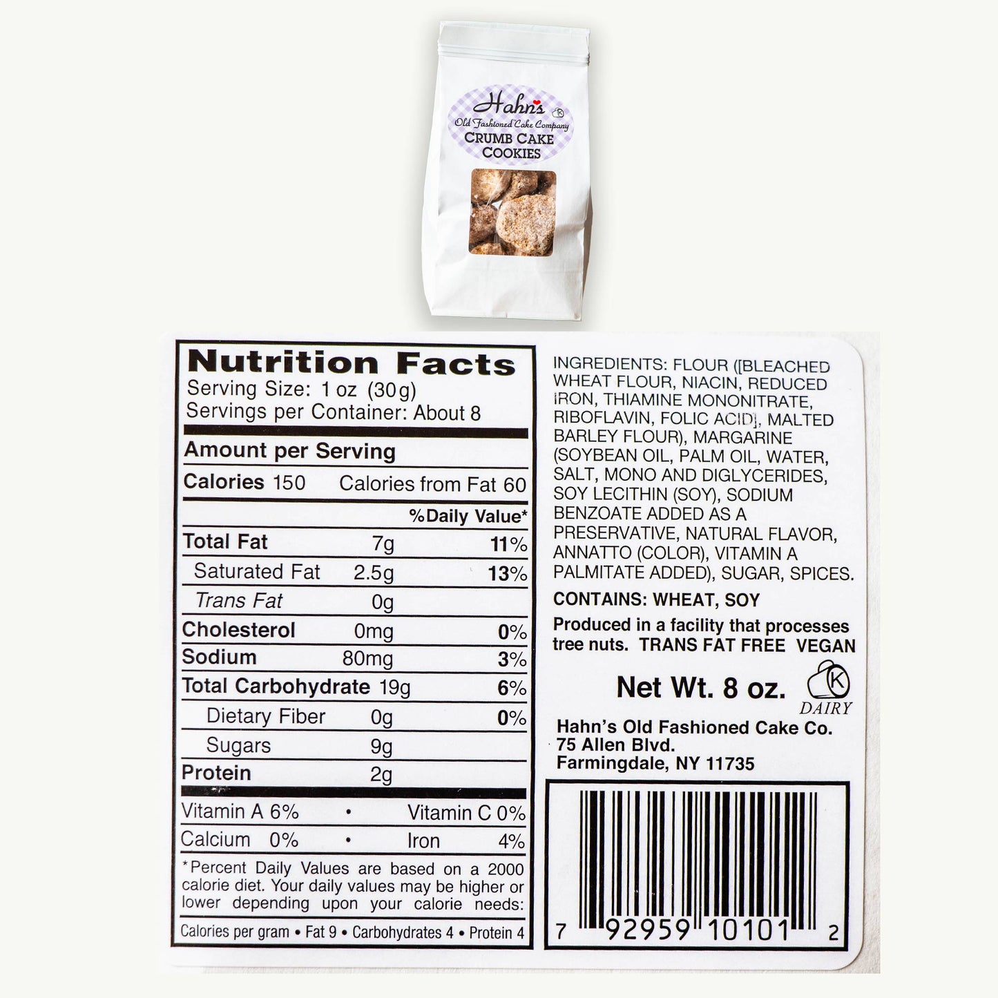Hahn's Old Fashioned Crumb Cake Cookies 8oz