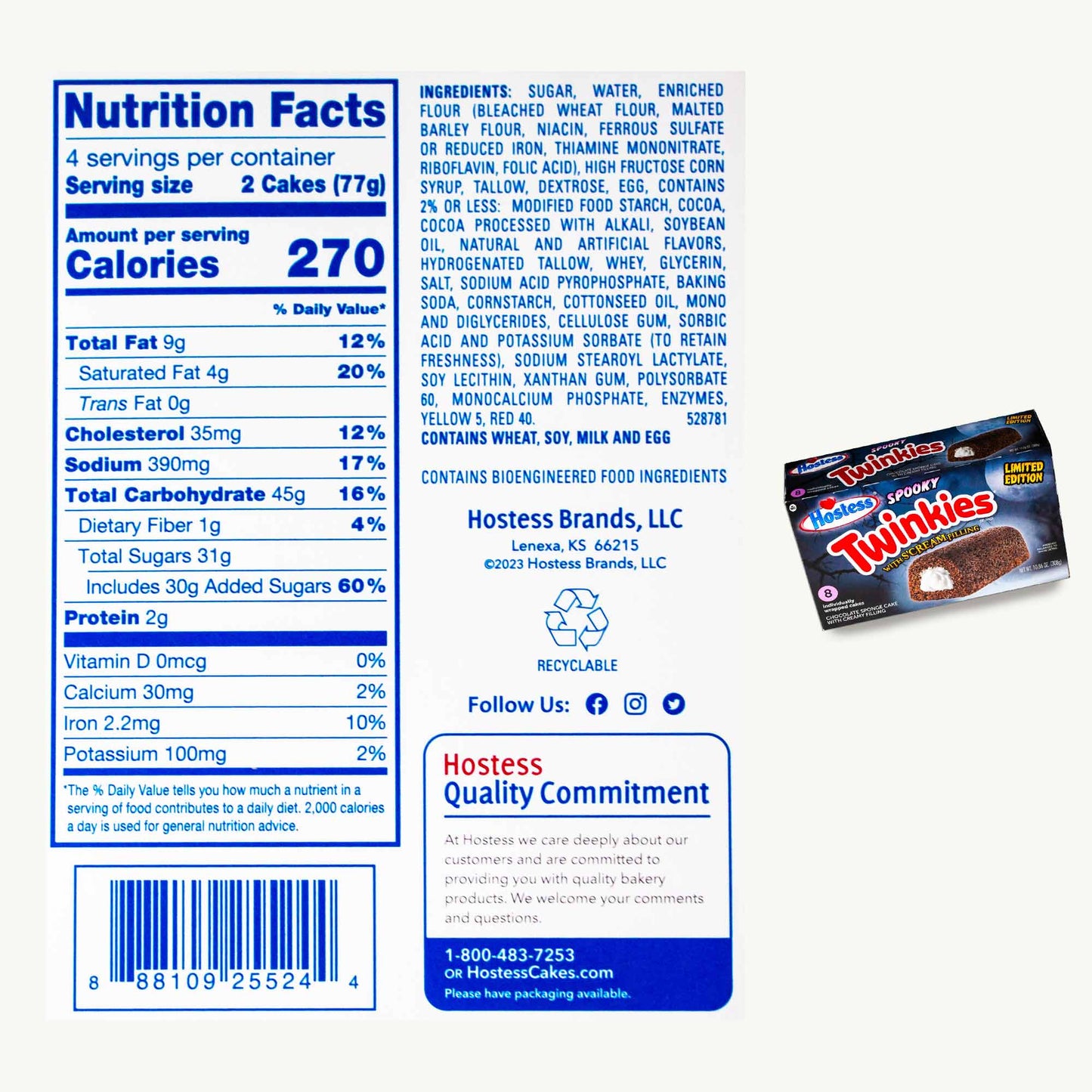 Hostess Chocolate Spooky Halloween Twinkies 8ct