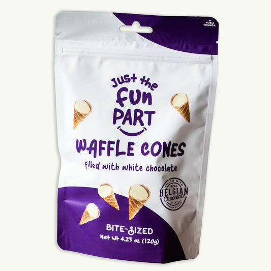 Just the Fun Part White Chocolate Mini Waffle Cones 4.23oz