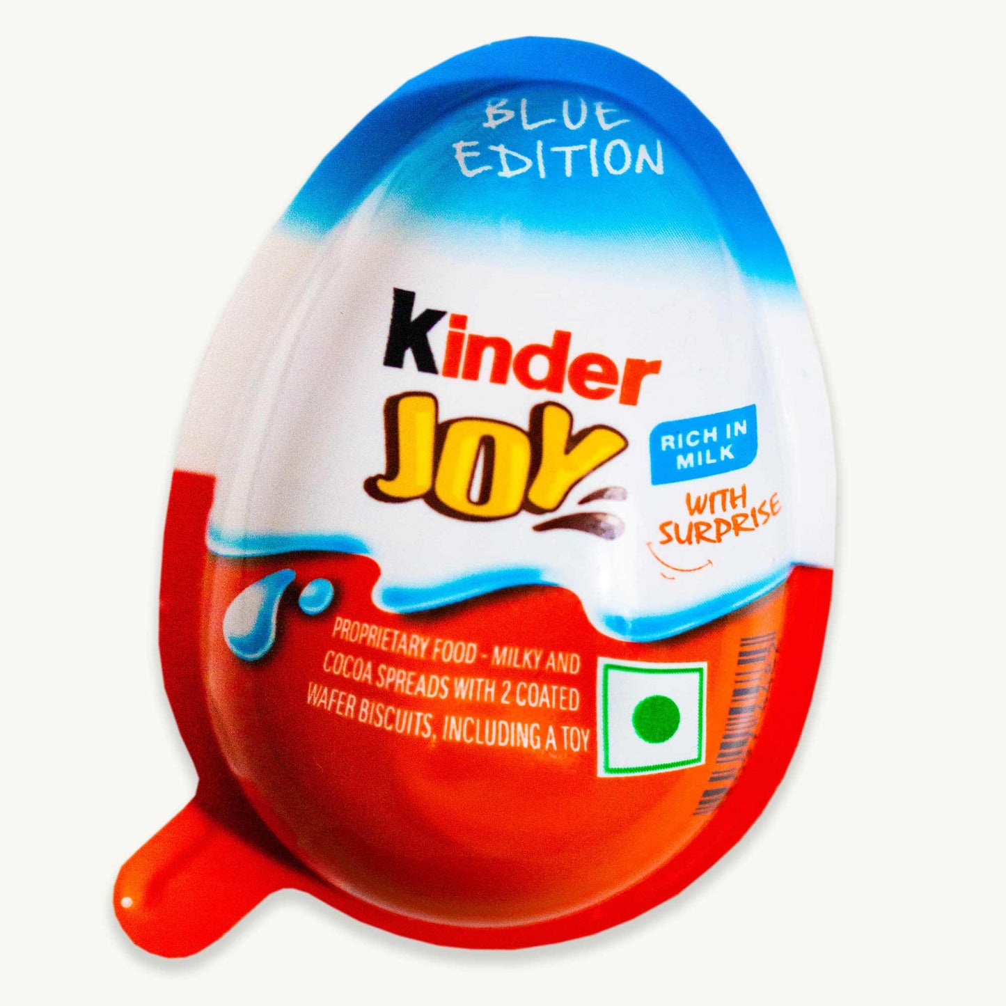 Kinder Joy Surprise Chocolate Egg Blue Edition 0.7oz, 20g