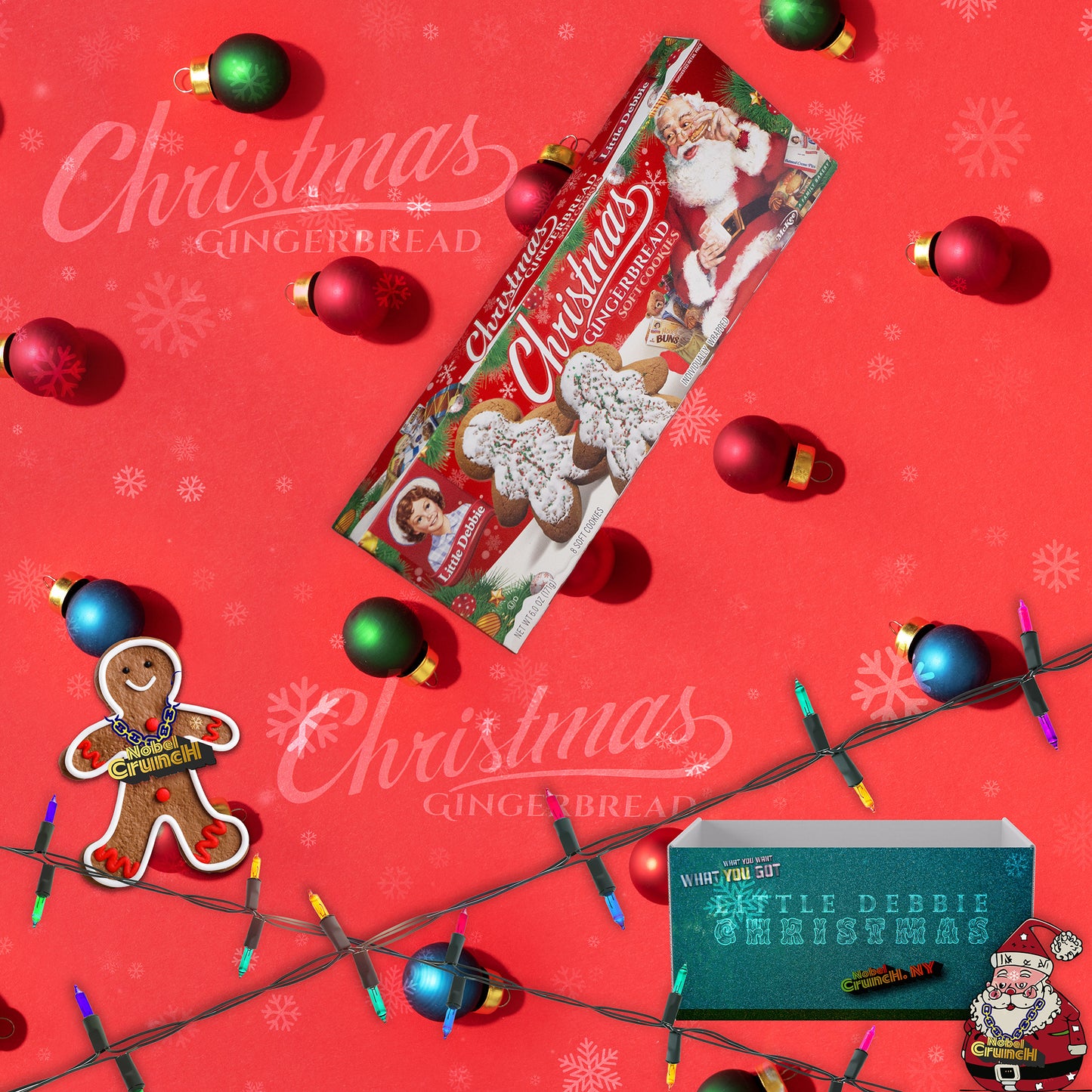 Little Debbie Christmas Gingerbread Soft Cookies 8ct 6oz