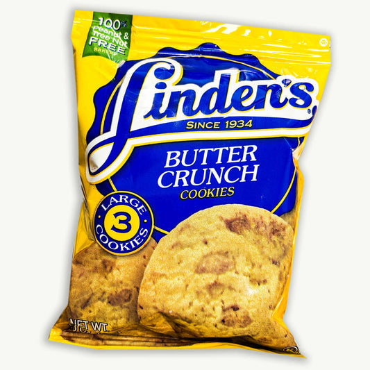 Linden's Butter Crunch Cookies - 3 Large Cookies per Bag - 1.8oz