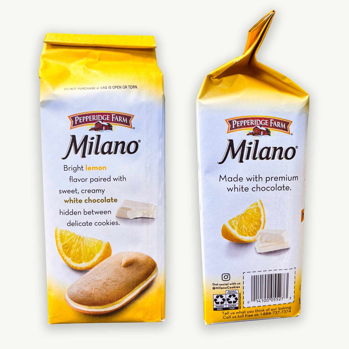 Pepperidge Farm Milano Lemon White Chocolate Cookies 7oz