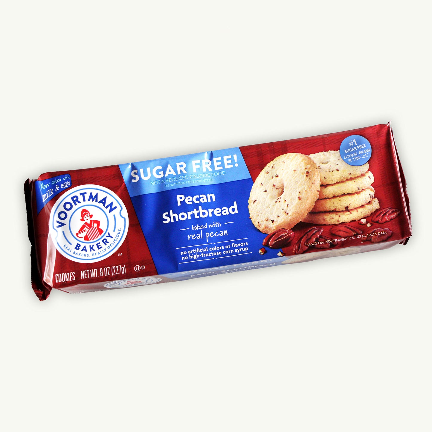 Voortman Sugar Free Pecan Shortbread Cookies 8oz