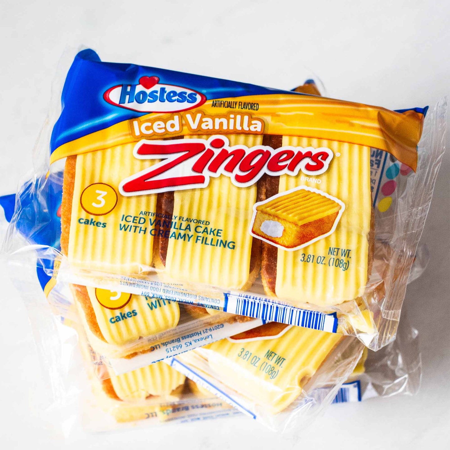Hostess Iced Vanilla Zingers Single Serve 3ct