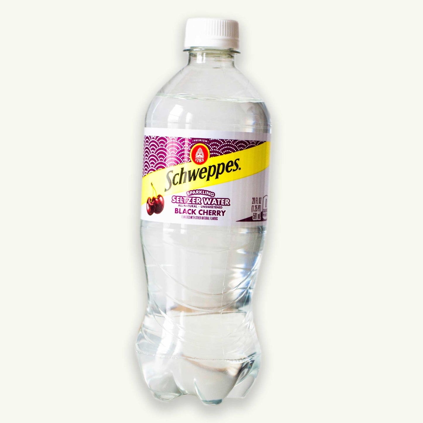Schweppes Black Cherry Seltzer Water 20oz