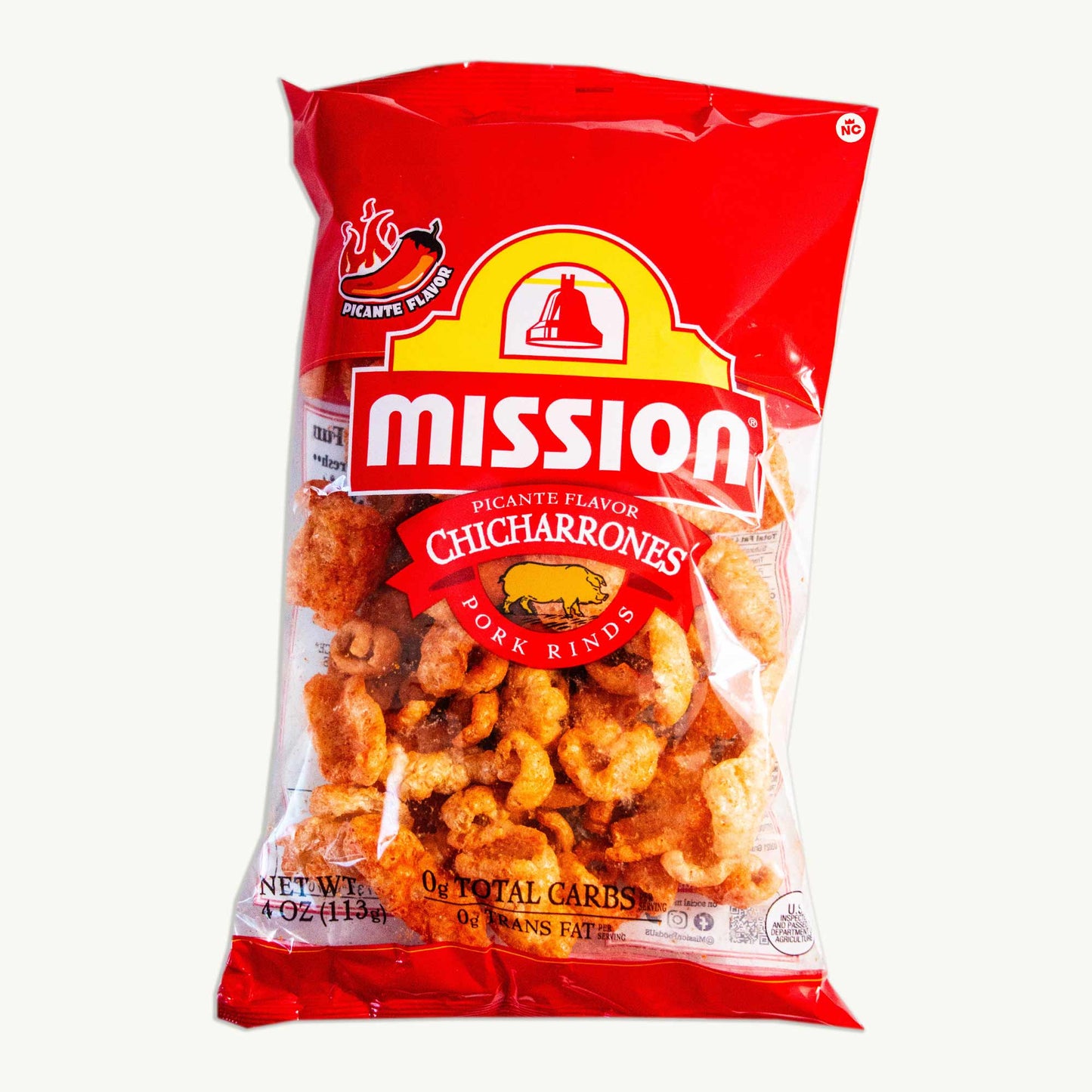 Mission Picante Chicharrones Pork Rinds 4oz