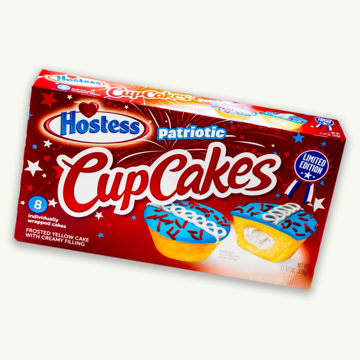 Red White Blue Twinkies (16ct) - Patriotic Cupcakes (16ct) - Utz Daisies Chocolate Fudge Pretzels (6oz)