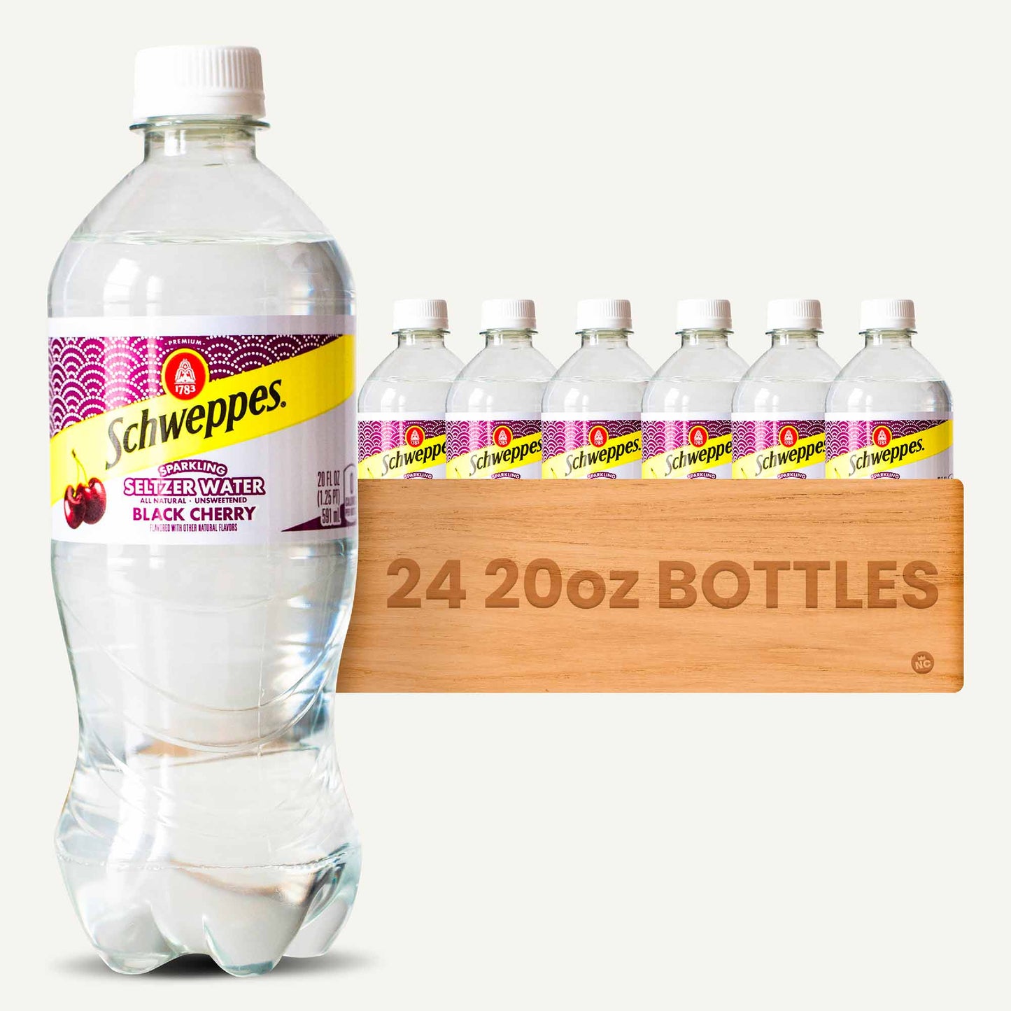 Schweppes Black Cherry Seltzer Water 20oz