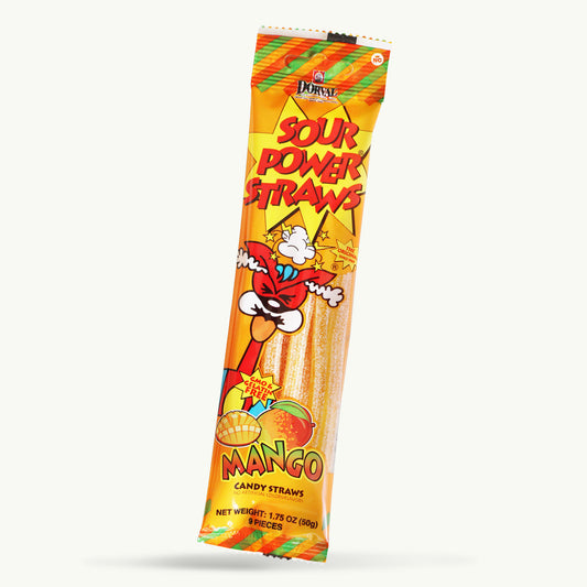Mango Sour Power Candy Straws 1.75oz