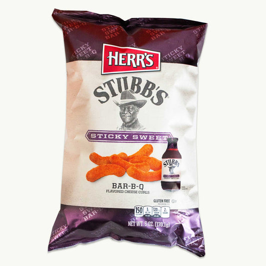 Herr's Stubbs Sticky Sweet BBQ Cheese Curls 6oz