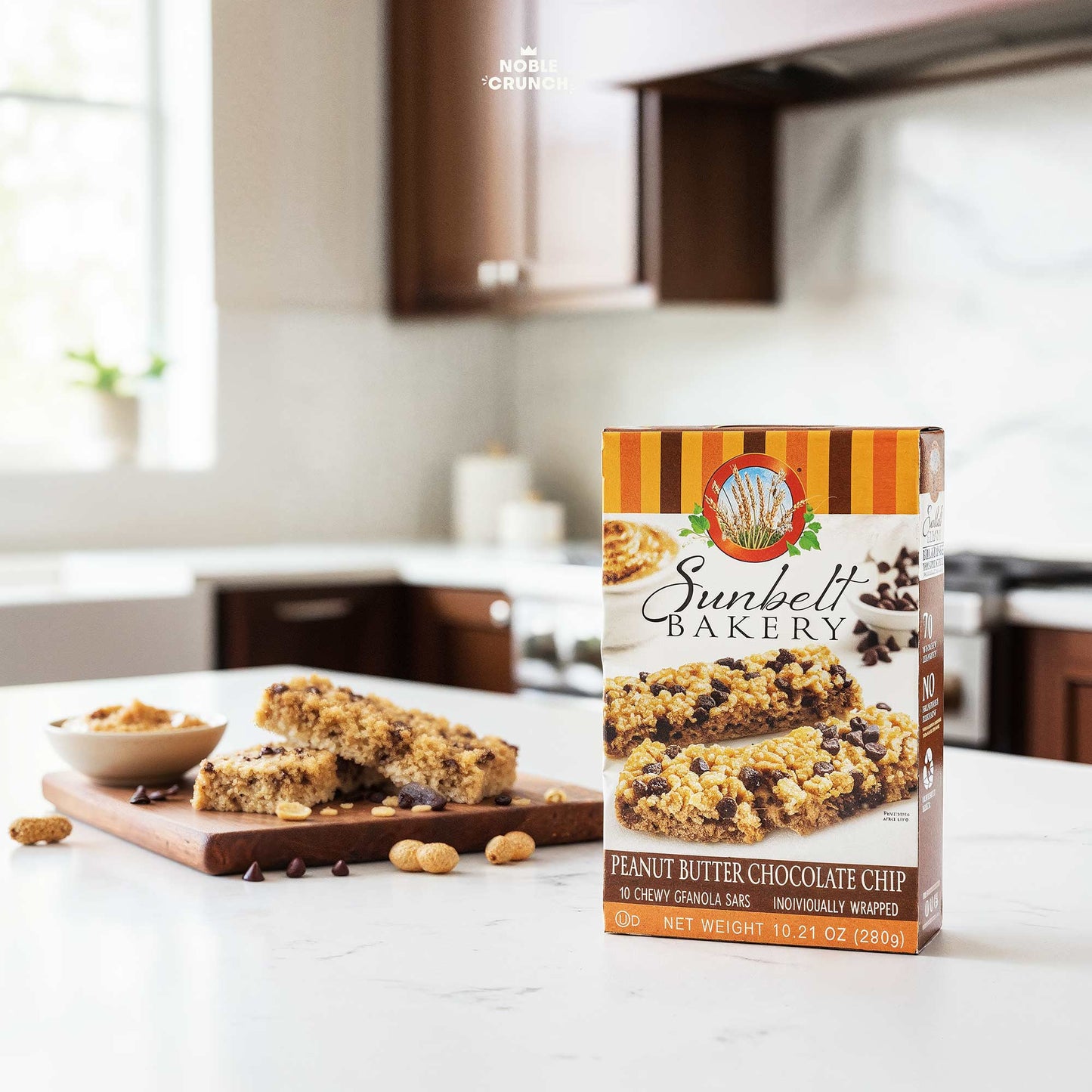 Sunbelt Bakery Granola Bars Variety Pack (40 Bars) - Fudge Dipped Chocolate Chip, Banana Oat, Chocolate Chip, Peanut Butter Chocolate Chip - Peach Lemon Organic Yerba Mate Teabags - 4 Flavors