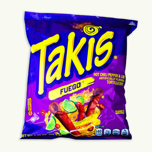 Takis Fuego Tortilla Chips Snack Size 3.25oz