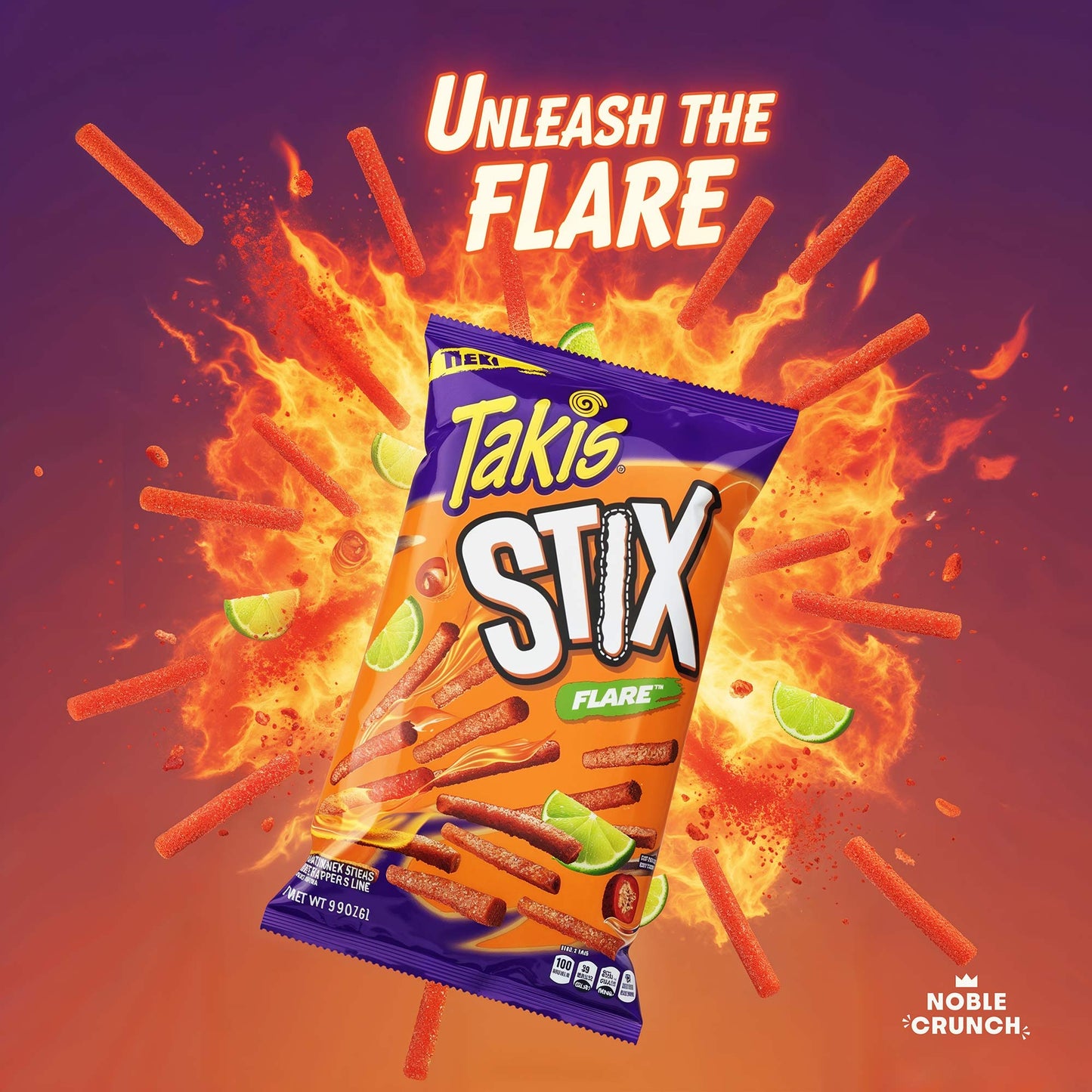 Takis Flare Stix Chili Pepper & Lime Corn Snack 9.9oz