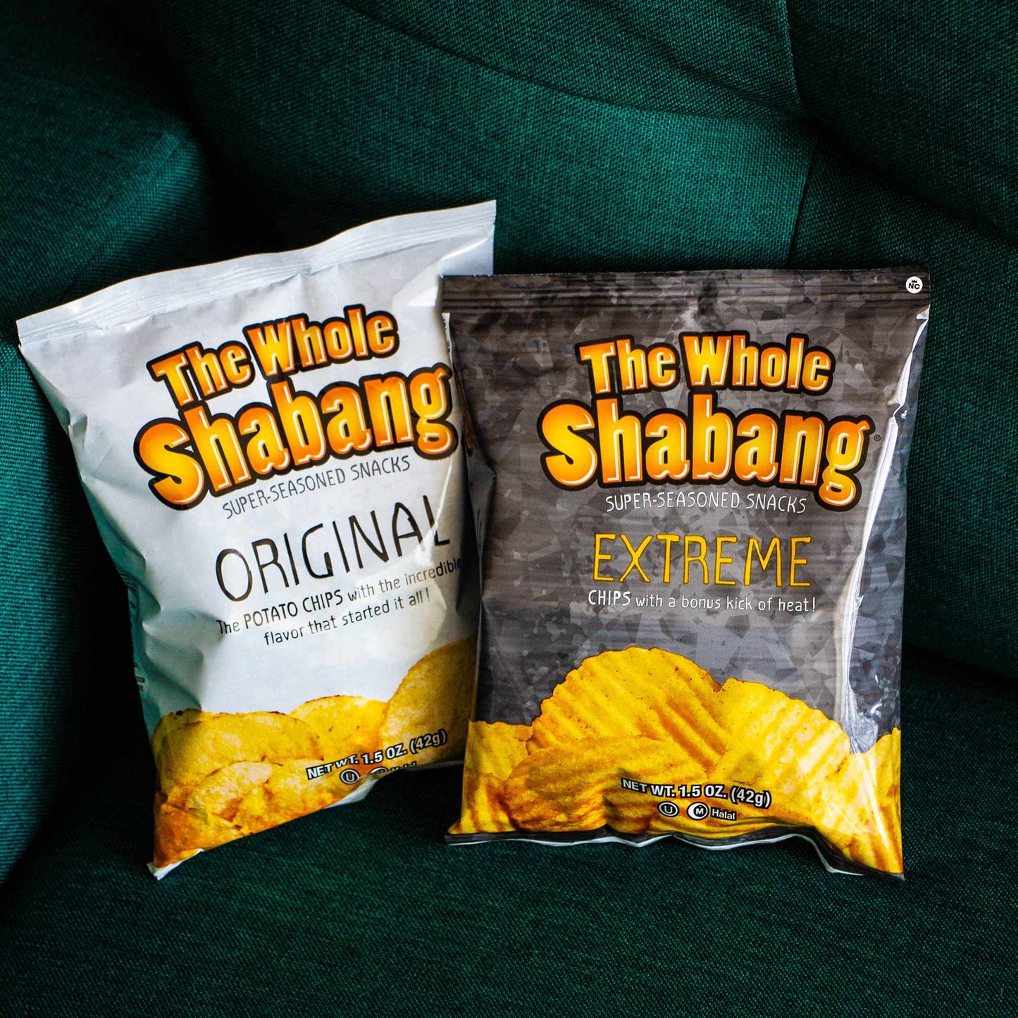 The Whole Shabang Potato Chips Variety Pack (1.5oz) -  Original (3pk) - EXTREME (3pk) - Party Mix 4oz -7 Items