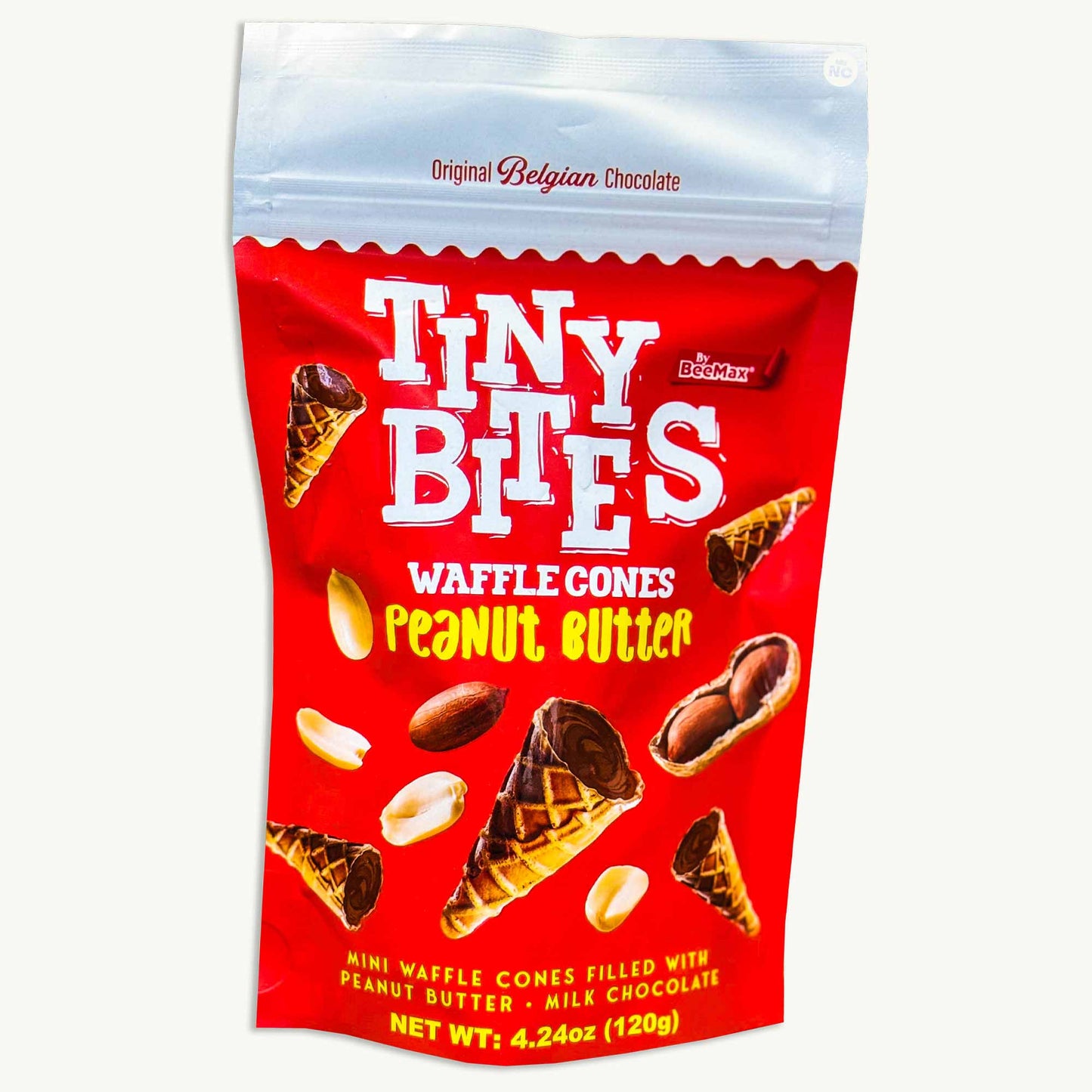 Tiny Bites Peanut Butter Milk Chocolate Waffle Cones 4.24oz