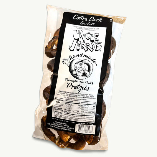 Uncle Jerry's Extra Dark Low Salt Handmade Pretzels 7oz