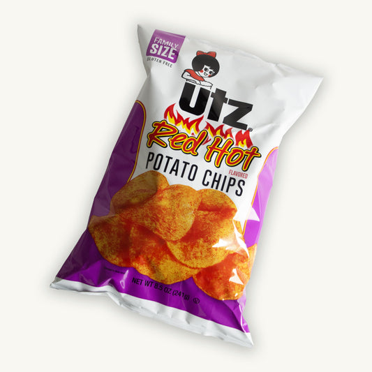 Utz Red Hots Potato Chips 7.75oz