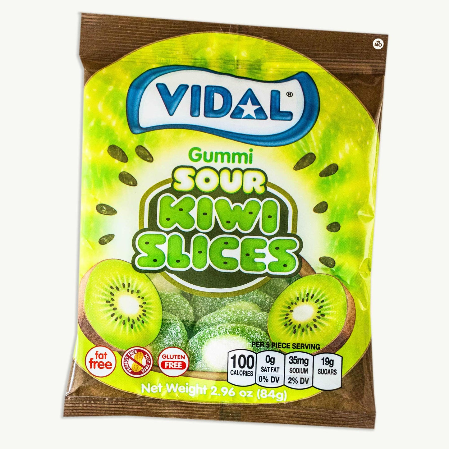 Vidal Sour Kiwi Slices Gummies 2.96oz