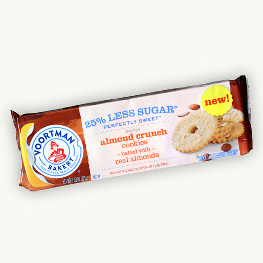 Voortman 25% Less Sugar Almond Crunch Cookies 7.93oz