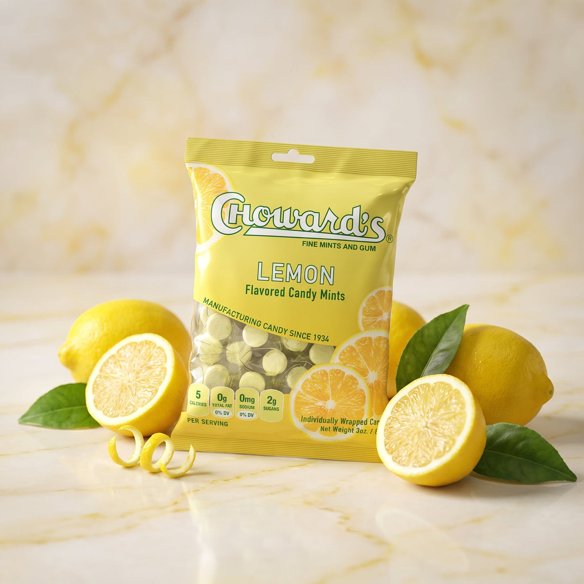 Choward's Lemon Flavored Mint Candy 3oz — luxe scene