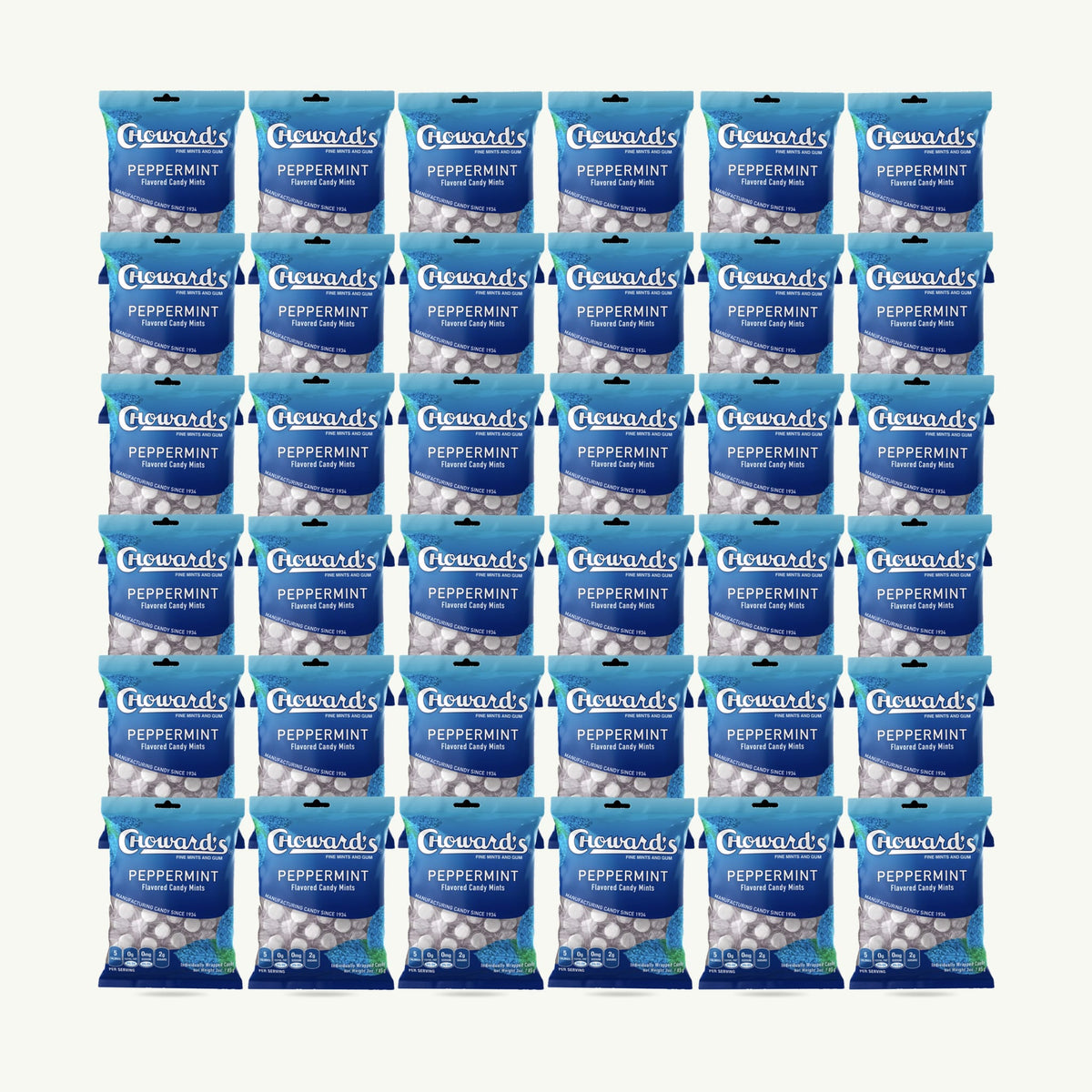 Choward's Pepperminf Flavored Candy Mints 3oz — 36-pack