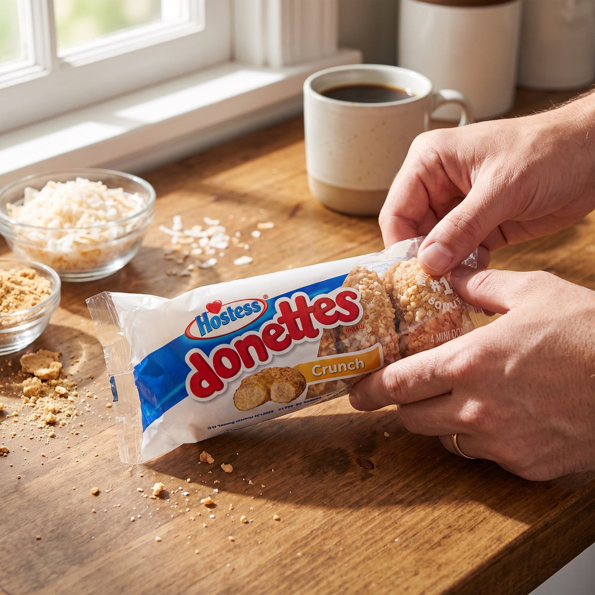 Hostess Crunch Donettes - 6 Mini Donuts - 4oz