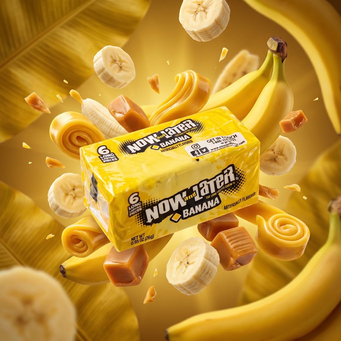 Now and Later Banana 0.93oz 6ct