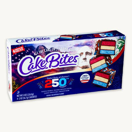 Cakebites United States of America 250th Anniversary, 4 Grab and Go Family Packs