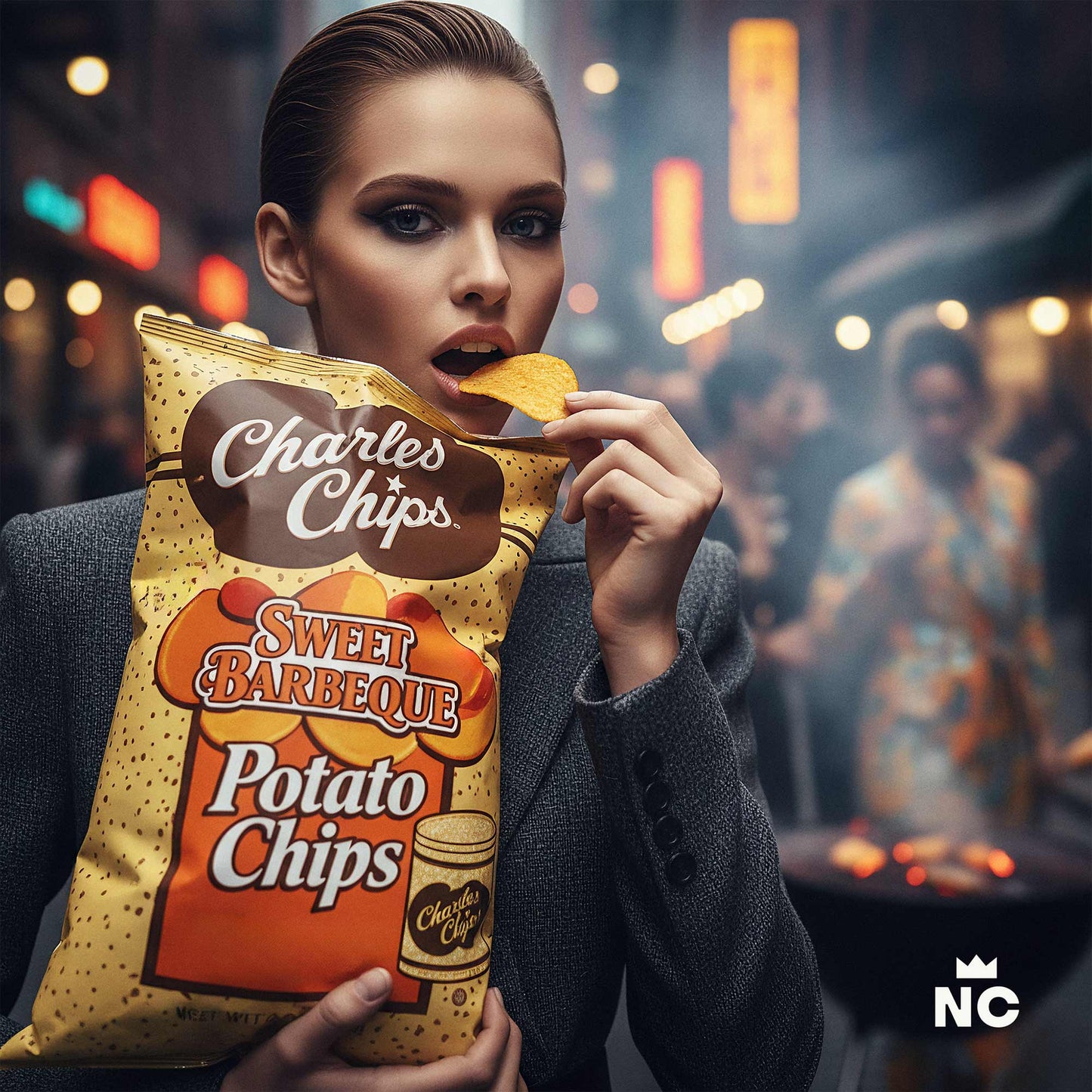 Charles Chips Sweet BBQ Potato Chips 8oz