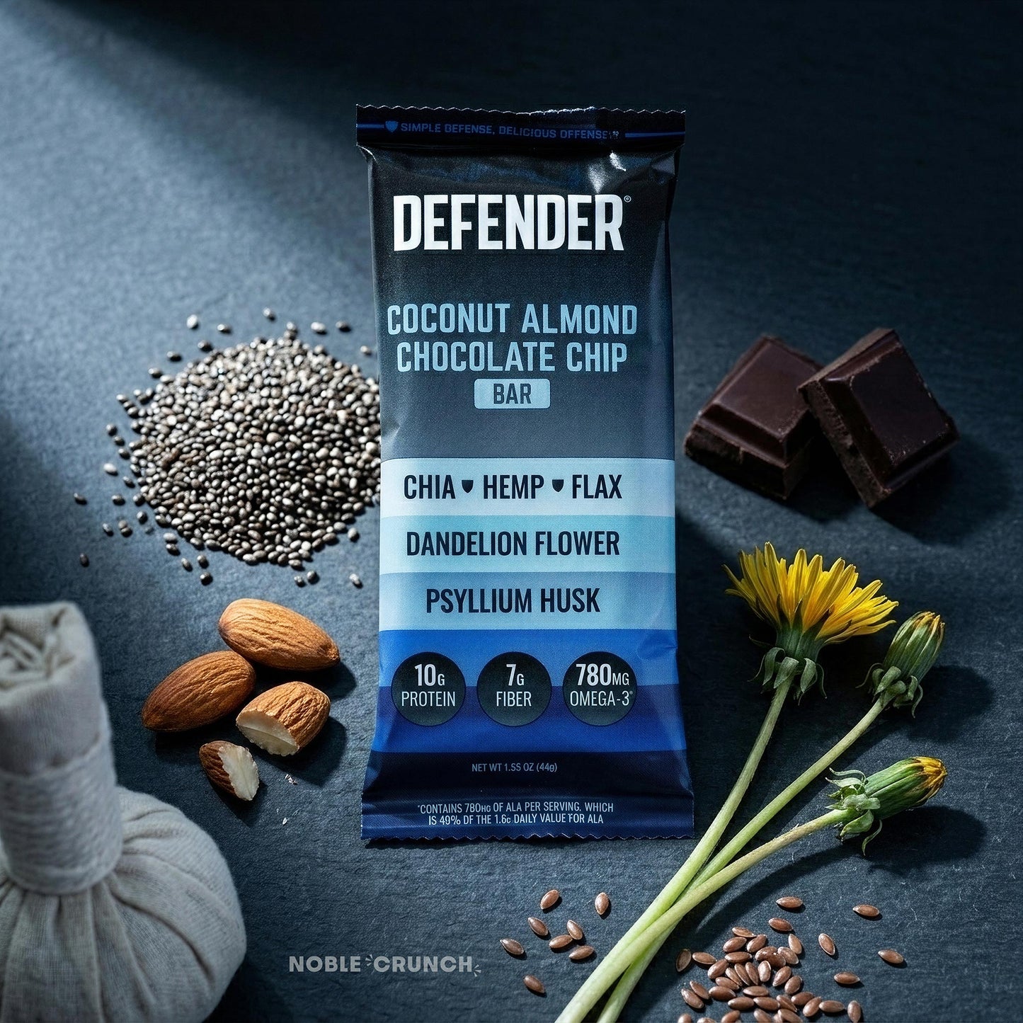 Defender Coconut Almond Chocolate Chip Protein Bar 1.55oz