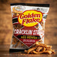 Golden Flake Cracklin Strips Pork Rinds Chicharrones Red Pepper 3.5oz