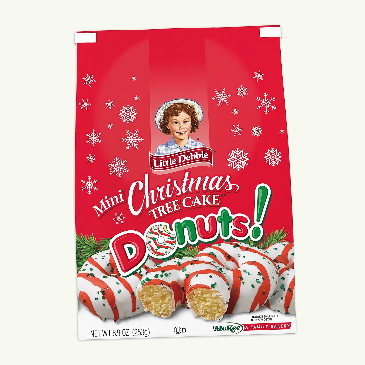 Little Debbie Mini Christmas Tree Cake Donuts 8.9oz