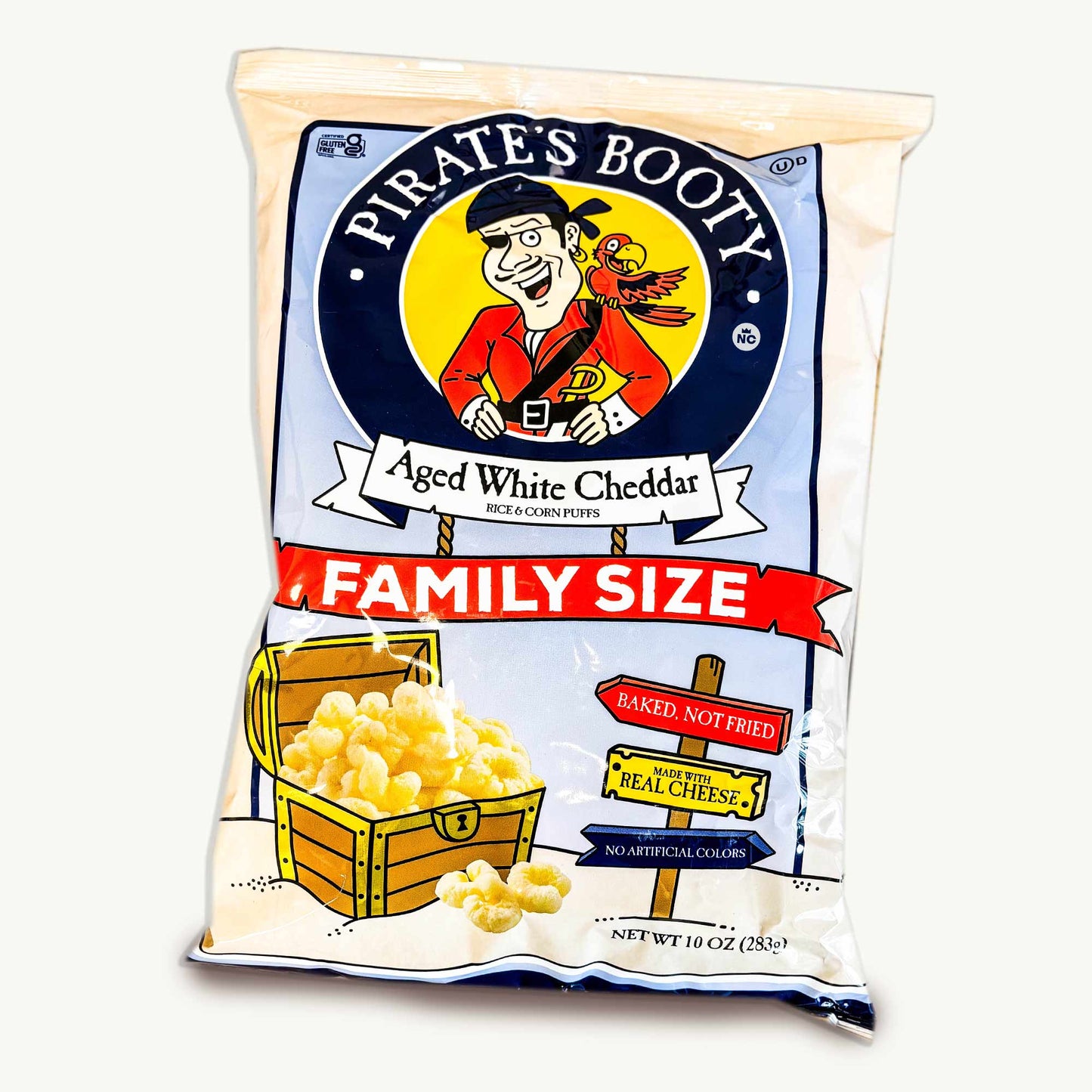 Pirate's Booty Aged White Cheddar Rice Corn Puffs 10oz