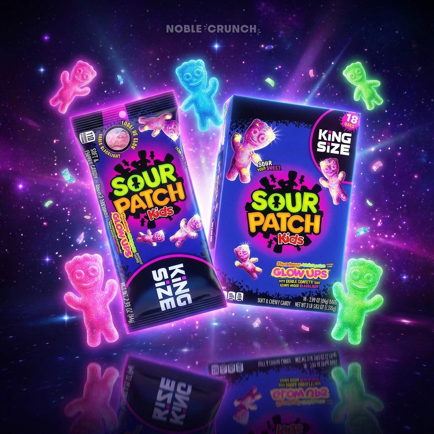 Sour Patch Kids Strawberry Watermelon Glow Ups 2.99oz